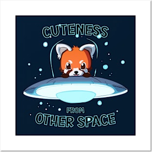 Red Panda cuteness from other space Posters and Art